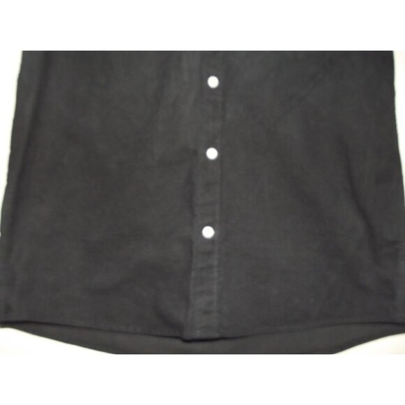 H&M Shirt Mens Size Small Regular Fit Black Corduroy Button Down Collar - Picture 6 of 11